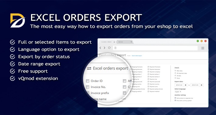 OpenCart - Excel Export Orders