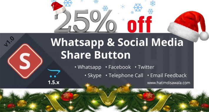 Whatsapp & Social Media Share Buttons