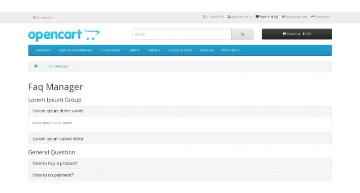 Frequently Asked Question Manager