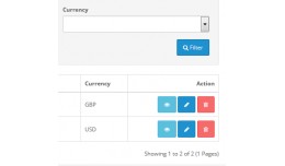 Currency filter in order list