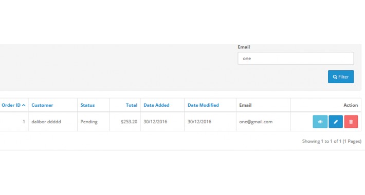 Email filter in order list ( ocmod )