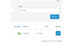 SKU filter in product list
