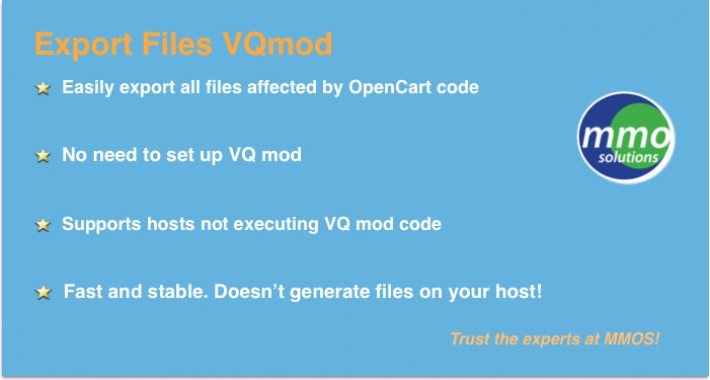 Export VQmod  Files - no need for VQMod!