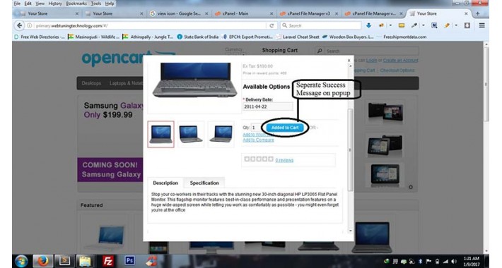 Show all options of product on popup