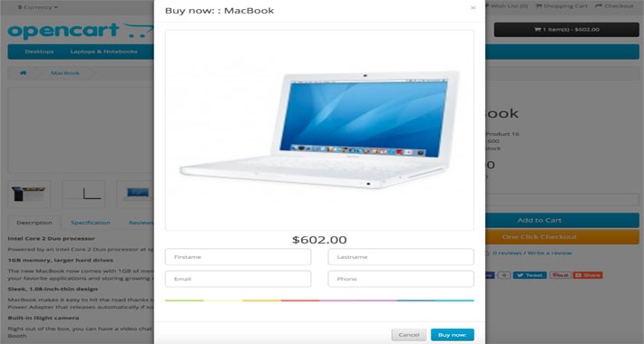One Click Chekout ( fast buy product )