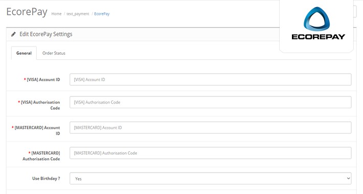 Ecore Pay CC - credit card payment module