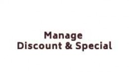 Manage Discount & Special
