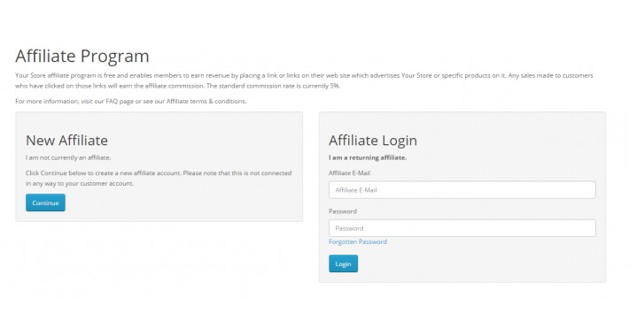 show affiliate module only when logged in