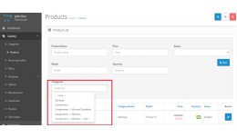 Filter product by category in admin