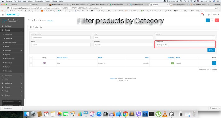 Admin filter product by Category