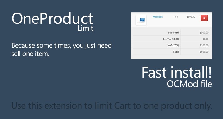 OneProduct - Purchase Limit