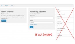 Hide Customer Menu if not Logged OCMOD