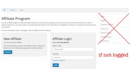 Hide Affiliate Menu if not Logged OCMOD