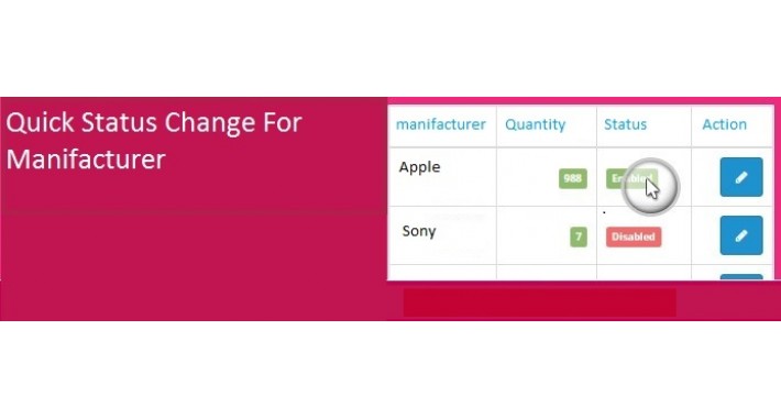 Enabled disabled manufacturer 2.x