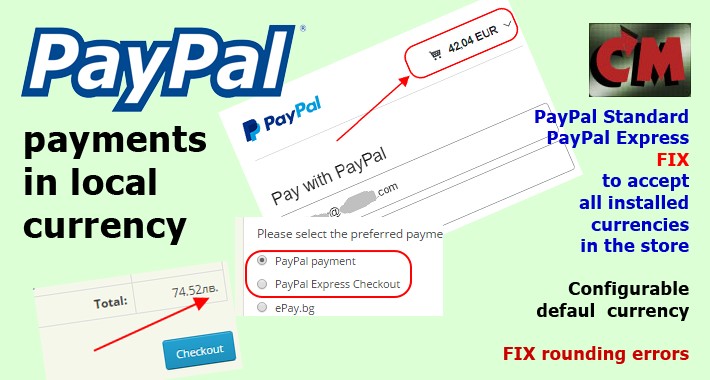PayPal payment Standard & Express in local currency