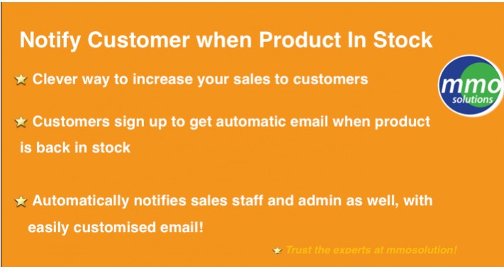 Notify Customer when Product in Stock