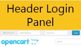 Header Login Panel Opencart 2