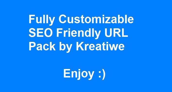 Fully Customizable SEO friendly url pack multilingual