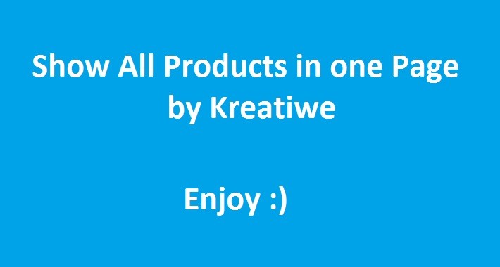 Show All Products in One Page
