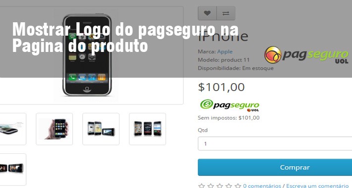 OpenCart - Mostrar Logo do pagseguro na Pagina do produto