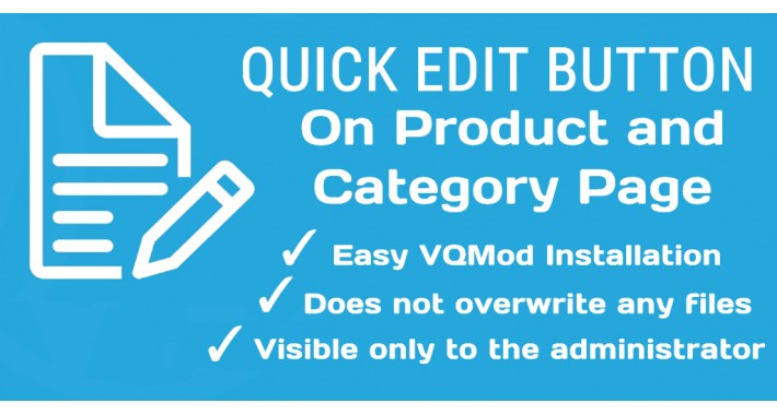 Edit Button On Product and Category Page