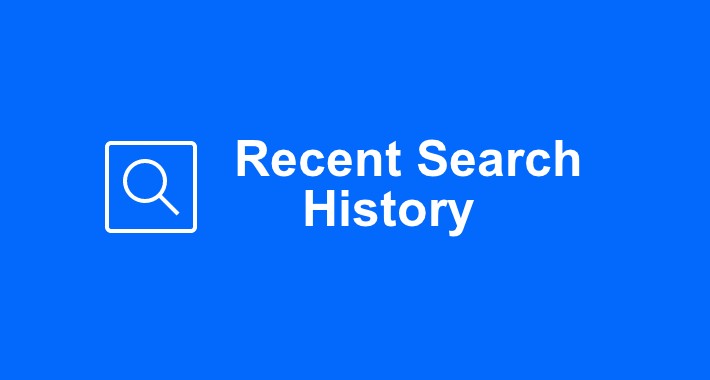 check recent history searches