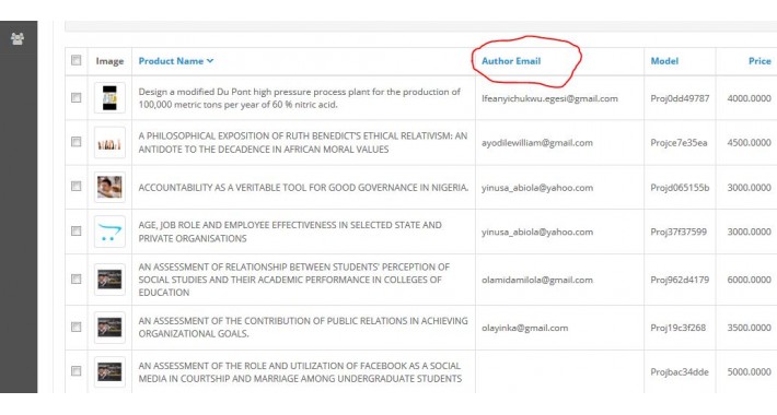 Author's email field for multiseller(multimerch)