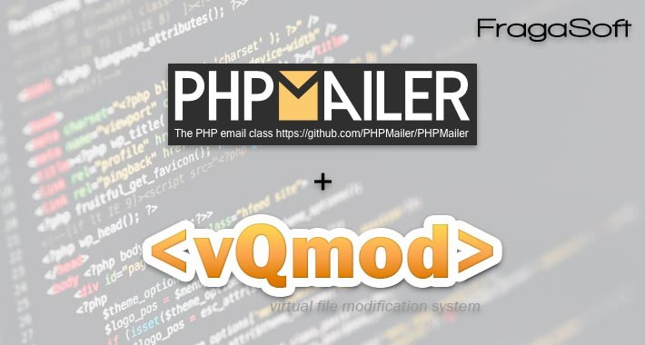 OpenCart - PHPmailer VQmod Fragasoft For OpenCart