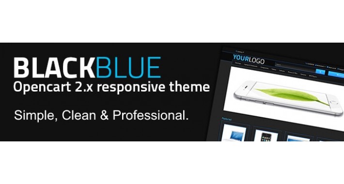 Black Blue Theme - Opencart 2.x Theme
