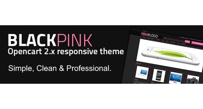 Black Pink Theme - Opencart 2.x Theme
