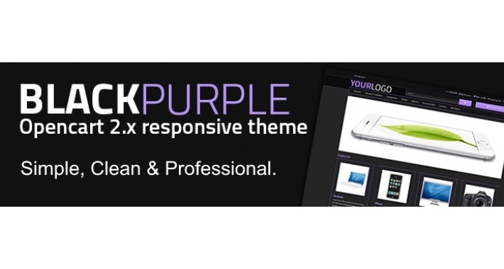 Black Purple Theme - Opencart 2.x Theme