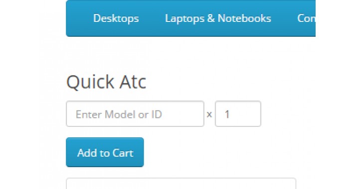 Quick Add to Cart by Model or Sku (2.x/3.0)