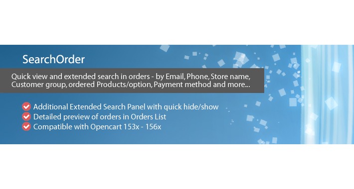 SearchOrder - Quick view and Extended Search in Orders