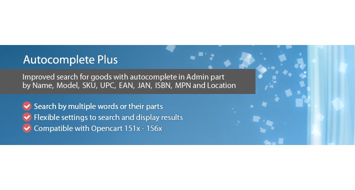 Autocomplete Plus - advanced Admin autocomplete product search