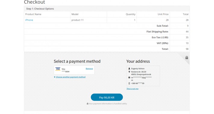 DIBS Easy Checkout for Opencart  2.2.0.0 - 2.3.0.2