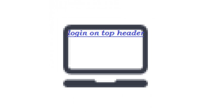 login on top header