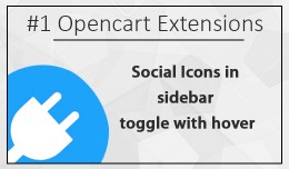 Social Icons in sidebar toggle with hover