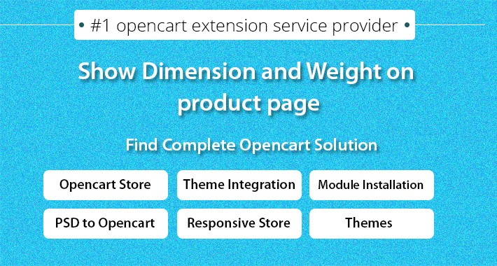 Show Dimension and Weight on product page