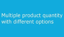 Multiple product quantity with options