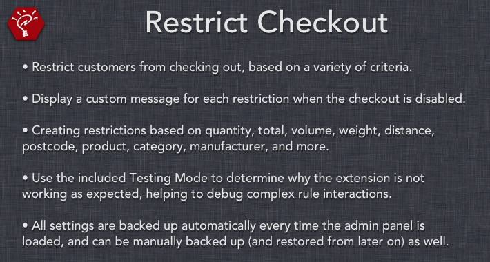 [OLD] Restrict Checkout