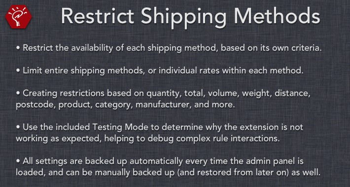 [OLD] Restrict Shipping Methods