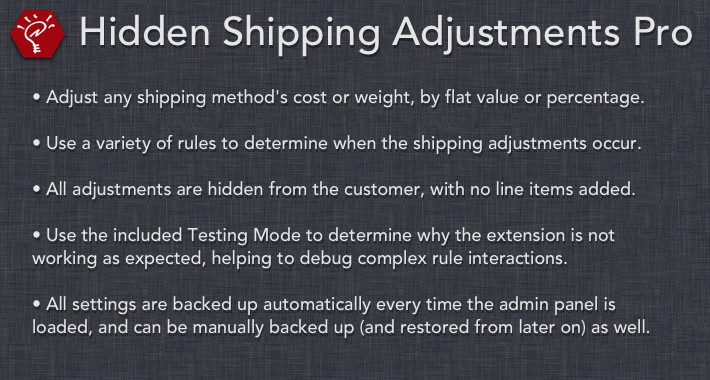 [OLD] Hidden Shipping Adjustments Pro