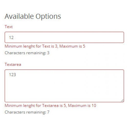 How to set character limit and maxlength