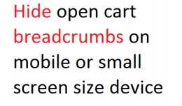 Hide breadcrumbs on mobile or Latest Mobile Theme