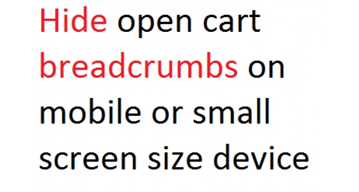 Hide breadcrumbs on mobile or Latest Mobile Theme