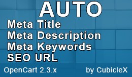 Auto SeoURL, Meta Title,Description,Keywords, Ta..