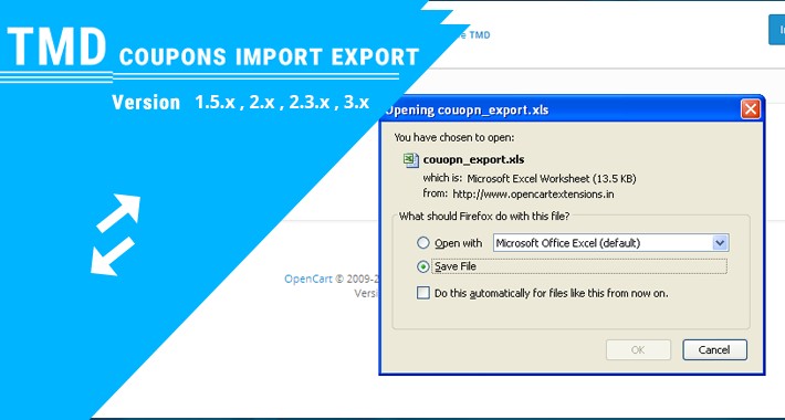 Coupon Import Export (1.5.x ,2.x & 3.x)