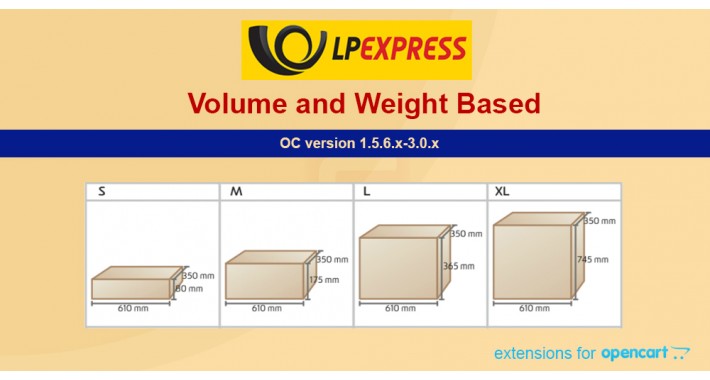 LPexpress terminals volume  and weight based shipping