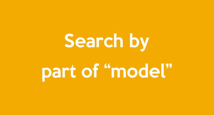Search by part of model code VQMOD