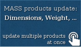 MASS products update: Dimensions (LxWxH), Weight..